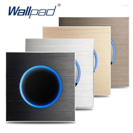 Smart Home Control Wallpad Fashion 16A panneau en alliage d'aluminium mat 2 ans cercle indicateur LED L6 bouton rond interrupteur d'éclairage mural