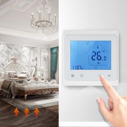 Thermostat de chauffage d'eau de contrôle à la maison intelligent avec écran LCD à écran tactile contrôleur de température d'économie d'énergie programmable hebdomadaireSmart Smart