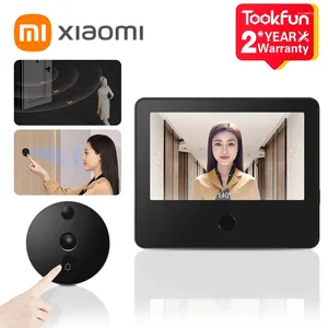 Contrôle de la maison intelligente Xiaomi Cat's Eye 1S Protection de sécurité Écran IPS de 5 pouces Sonnette vidéo Caméra 1080P HD Vision nocturne WiFi App Alarme