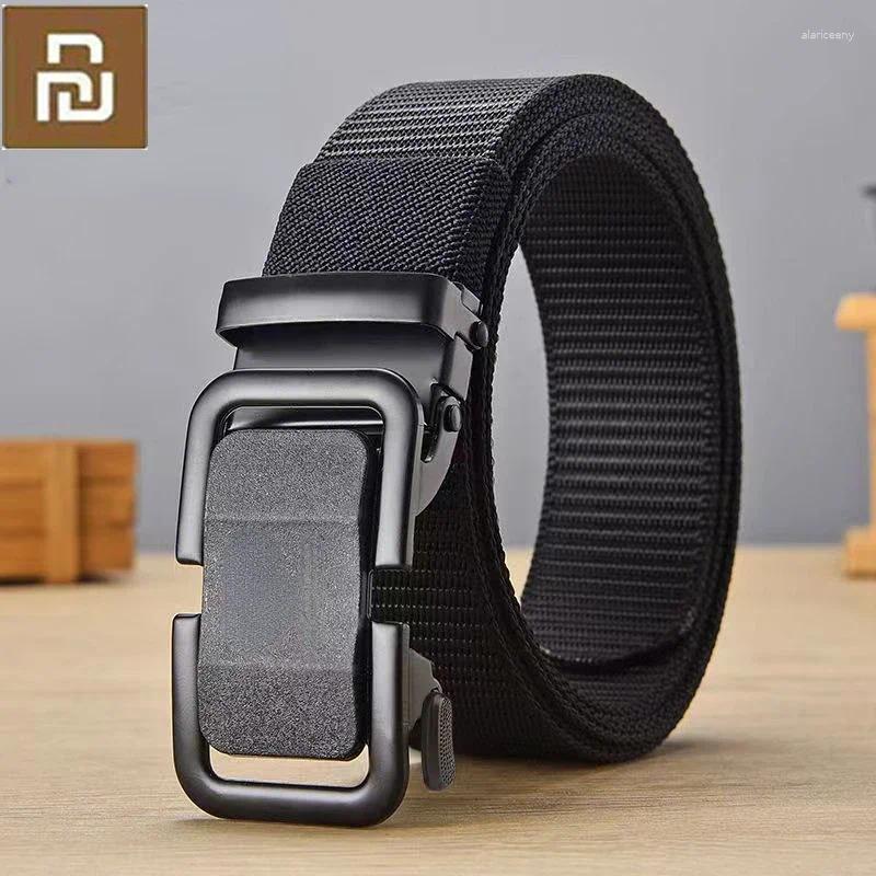 Smart Home Control Xiaomi Mijia Tandeloze automatische gesp Nylon riem Heren Outdoor Leisure Ademend canvas All-match broek