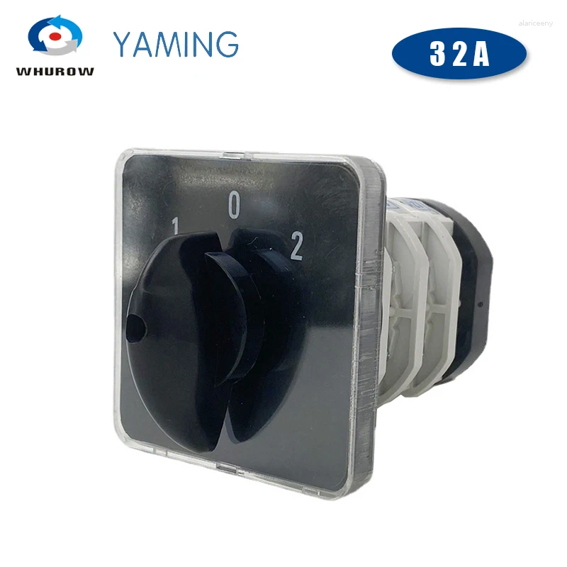 Controle de casa inteligente YMZ12-32 / 3 Mudança sobre seletor 32A 3 pólos posição prata contato manual transferência on-off-on Rotary Cam Switch LW31