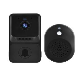 Sonnette de porte Wifi pour maison intelligente, sonnette extérieure sans fil, carillon de caméra, interphone bidirectionnel, Vision nocturne, fonctionne avec Aiwit Security7467947