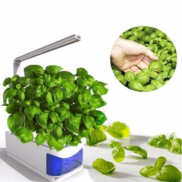 Smart Indoor Herb Garden Planter Kit LED Grow Light Crecimiento hidropónico Lámpara de escritorio multifunción Planta Flower Grow Lamp AC100-240V Y2269