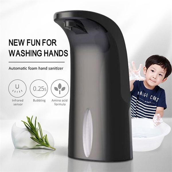 Dispensador de jabón automático de inducción inteligente Lavado de espuma Teléfono móvil USB Bebé para niños Montado en la pared 211206