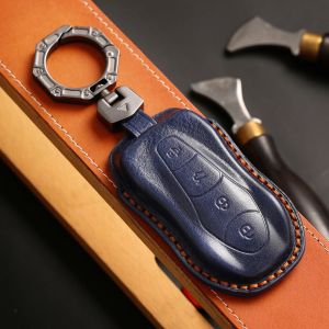 Smart Key Cover Fob Leather Case Auto Sleutelhanger Houder Shell Voor Geely Tugella 2020 Boyue Atlas Pro Gili Tugella