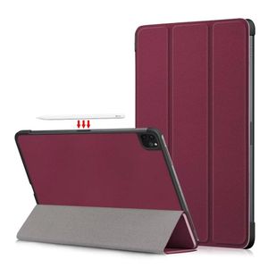 Étuis en cuir intelligents pour nouvel Ipad Pro 11 2022 2021 étui mince PU PC protection pli couverture tablette fonction de réveil automatique