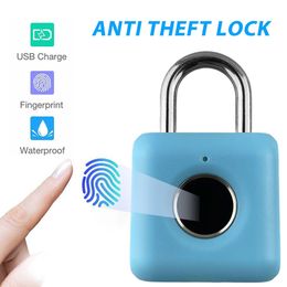 SMART LOCK Anti-diefstal Fingerprint Hangslot Travel Bag Locker Smart One Touch om Unlock Locker Accessories Locker DJA88 230206 te openen