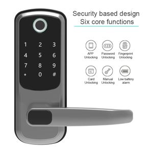 Smart Lock APP Fonction de mémoire de stockage en toute sécurité Serrure de porte d'entrée sans clé Serrure de porte à empreinte digitale Serrure biométrique Protection de sécurité pour la maison 231023