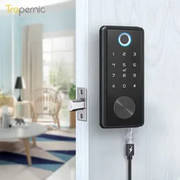 Smart Lock Cerradura Inteligente vingerafdrukdeur Tuya Bluetoothlock Wifi Deadbolt Electronic