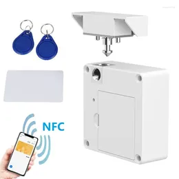 Serrure intelligente pour porte d'armoire Invisible, carte IC NFC, déverrouillage de meubles, casier de Sauna, tiroir électronique