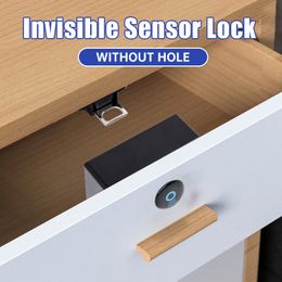 Smart Lock Intelligent Electronic S Invisible Sensor Cabinet Digital Door Emid IC -kaart voor ladegarderobe Hardware 221119