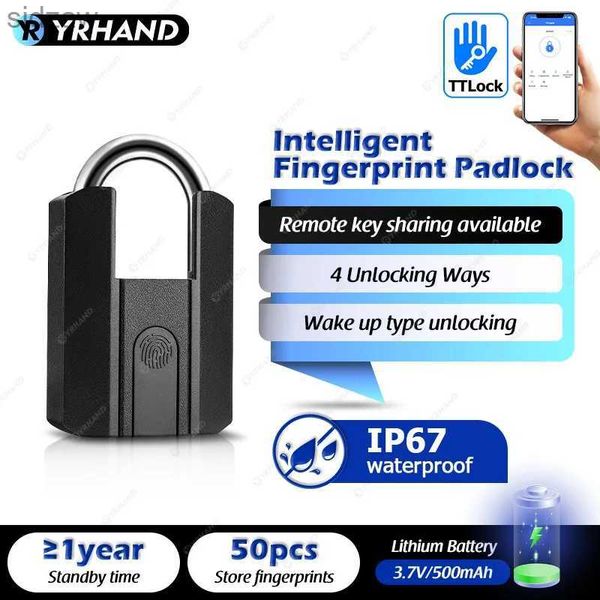 Smart Lock IP67 TTLOCK Bluetooth Application Intelligent Préparez l'empreinte Finger Lock Mini Mini sac avec Aleax Google Home Electronic Door Lock WX