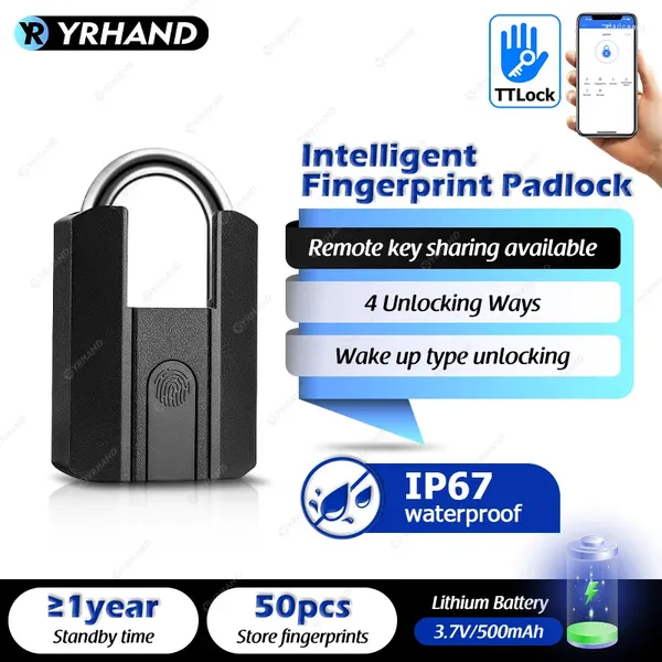 Serrure intelligente IP67Lock Bluetooth APP cadenas empreinte digitale sans clé Mini sac avec porte électronique Aleax Google Home