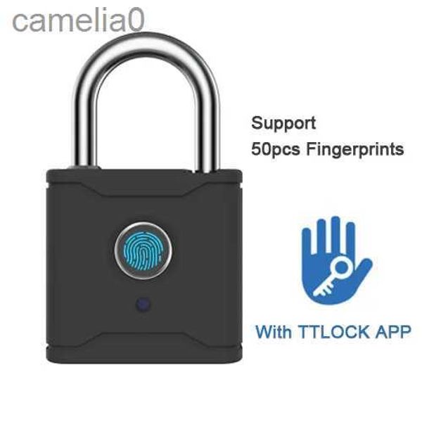 Smart Lock Serrure biométrique électrique portative intelligente à empreintes digitales, rechargeable par USB, étanche IP65, application TT LOCK, couverture en silicone remplaçableL231116