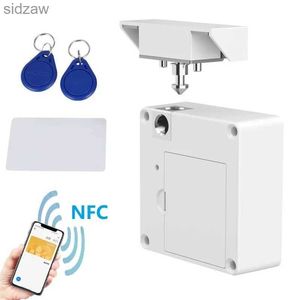 Smart Lock Smart Door Lock Invisible Armoire Lock IC Carte NFC Déverrouillage Smart Furniture Lock WX