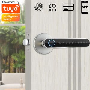 Smart Lock Smart Fingerprint Door Slotgreep voor Home House Apartement met sleutelkaart Digitale deurslot Toetsenbord Keyless Entry Electronic Lock 230206