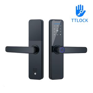 Smart Lock TT -app Remote Control Intelligente vingerafdruk wachtwoordkaart met sleutel 5050 Mortise 221119