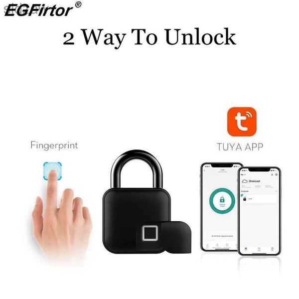 Smart Lock Tuya Intelligent Empreinte digitale Bluetooth Imperpose le crampon intelligent Smart Rendre Dormitory Antift Lock USB charge WX