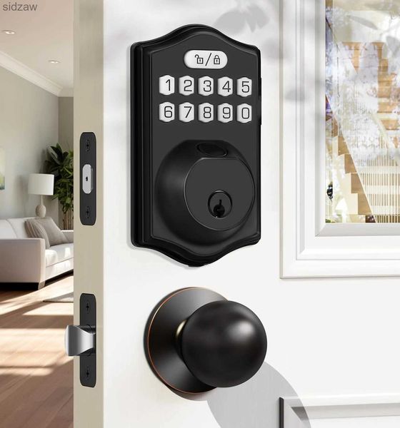 Smart Lock Tuya Smart Deadbolt Lock Lock Keypad Lock Smart Lock Empreinte Dead Bolt avec application Entrée sans clé pour la porte de la porte d'entrée Home WX