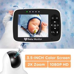 Smart M935 3,5 inch babyfoon Infrarood nachtzicht Draadloze videokleurenmonitor met slaapliedje Afstandsbediening Pan-Tilt-Zoom Talk 2-weg intercom