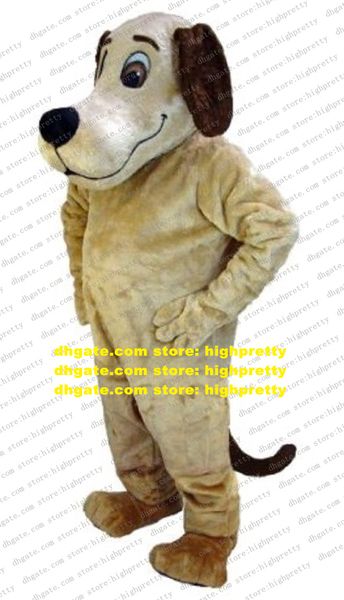 Costume de mascotte intelligente, chien marron, chiot, chiot Cutu, robe fantaisie avec des yeux noirs et bruns brillants, grand globe, nez noir, No.5403