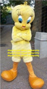 Smart Mascot Costume Yellow Tweety en Sylvester Bird Fleding Birdie Chick Chickling Big Eyes Long Eyelash No.7079