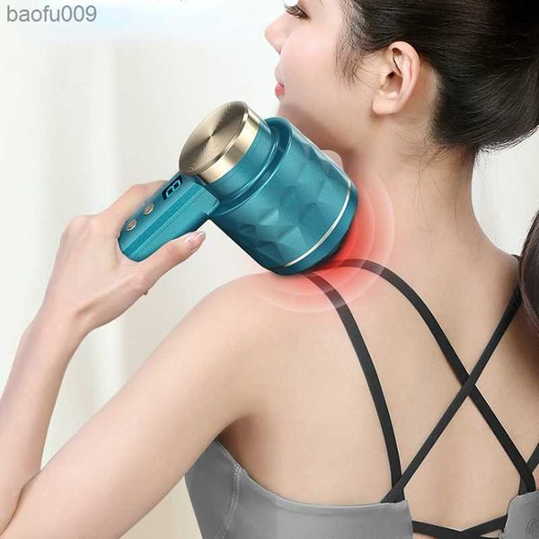 Smart Massage Fascia Gun Muscle Relaxer Pantalla grande Pantalla digital Mini Massager Gun Profesional Fitness Masaje eléctrico Gun L230520