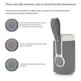 Chauffe-biberon de lait intelligent sac isotherme pour bébé Thermostat de chauffage de voyage en voiture USB chauffe-extérieur Portable 231225