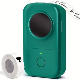 Smart Mini Label Printer D30 : Étiqueteuse portable sans fil pour le bureau à domicile - Compatible avec iPhone/Android (Vert) !