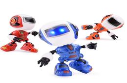 Smart Mini Robot Cute Alloy Robot Lighting Voice Intelligence Induction Joint Rotation Toys For Boys Birthday Gift94658995487253