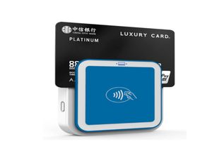 Slimme mobiele Bluetooth-kaartlezer contactloos Alles in 1 NFC IC magnetische kaarten lezen verbindt smartphones en tablet I94909626