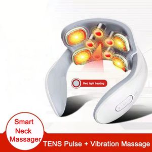 Smart Neck Massager Lage frequentie puls Cervicale elektrische stimulators Ontspanning Fysiotherapie Comprimeren Trillingsmassage 240202