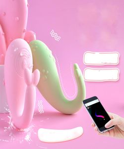 Vibrateurs contrôlés par application de téléphone intelligent Stimulation du clitoris GSpot Bluetooth connecté Oeuf de saut Vibrant Kegal Ball Sex Toys5298619
