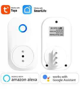 Smart Plug WiFi Socket 10A / 16A avec consommation d'énergie Surveillance vocale Contrôle Tuya SmartLife App us au UK UK Swit jp ita