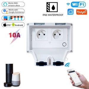 Prises d'alimentation intelligentes AU Standard IP66 Prises électriques étanches Tuya Smart Wifi Connected Socket Prise murale extérieure avec minuterie Fonctionne avec Alexa HKD230727