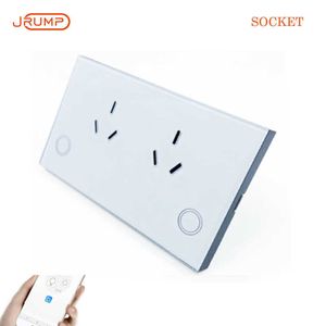 Smart Power Plugs Australian Standard Smart Socket Support Dual Power Socket Touch Buttons fonctionne avec Alexa Echo Home HKD230727