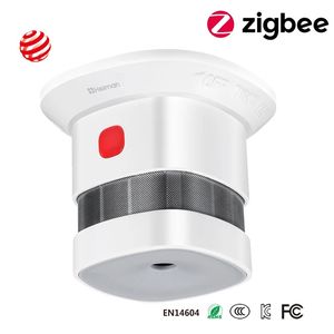 Smart Power Plugs HEIMAN Zigbee Smoke Detector Home system 2 4GHz High sensitivity Safety Prevention Sensor 231117