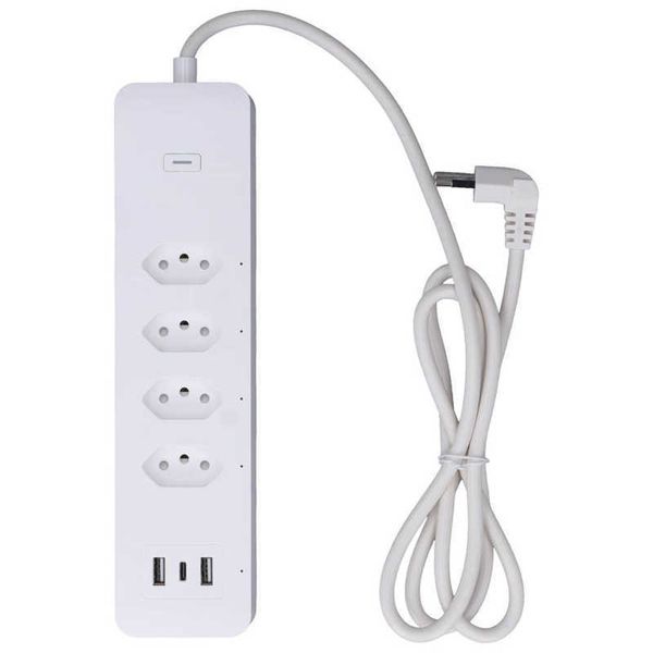 Smart Power Plugs Smart Power Strip para WiFi Surge Protector con 4 salidas controladas individualmente 2 USB y 1 puerto tipo C 10A 250V Socket HKD230727