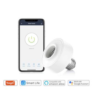 Smart Power Plugs Tuya Smart Life WiFi Light Socket Lamp Holder afstandsbediening LED LED BULB Home Echo Alexa Voice Control HKD230727