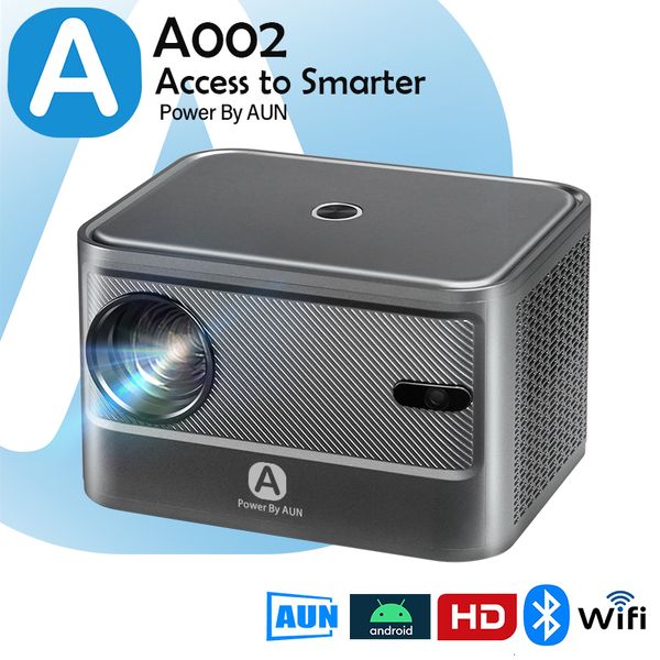 Proyectores inteligentes AUN A002 Proyector Android LED Proyectores de cine en casa Compatible con Full HD 4K Video Beamer Bluetooth WIFI Smart TV MINI Proyector 230706