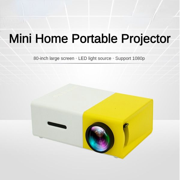 Proyectores inteligentes YG300 Mini proyector LED YG300 Niños 480 * 272p Soporte de bolsillo portátil Montaje 1080p 4K Teléfono móvil Video Proyector de cine en casa 230706