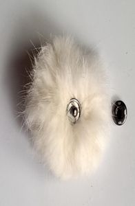 Smart Rabbit Fur Pompons Ball -accessoires met een metalen snapknop pompom voor decoratie en snelle levering2812614