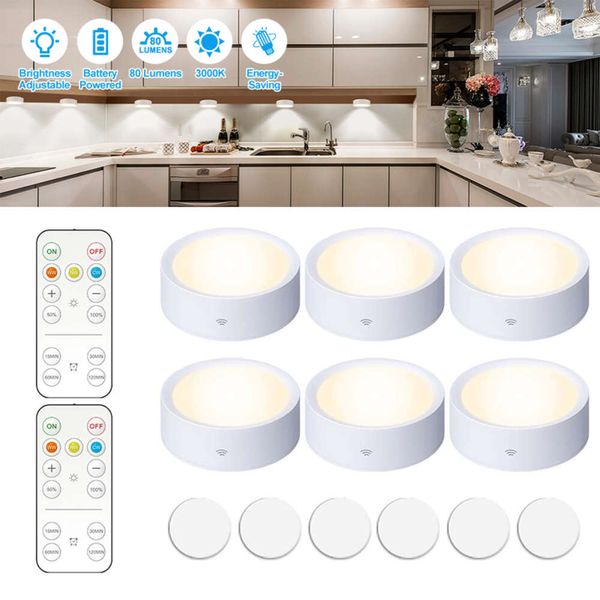 Smart Remote Arminet Battery Powered Night Dimmable Dimmable Chauffle / blanc Close de cuisine Close de placard Asle Lumière