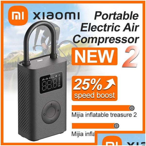 Télécommande intelligente Version de qualité supérieure Mini pompe à air portable 2 Compresseur électrique Mijia Trésor Type-C Gonfleur Mtitool pour Mot Dhyxr