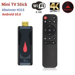 Smart Remote Control X96 S400 Fire TV Stick Allwinner H313 4K Media Player Android 10 Box 24G 5G Double WiFi 2GB16 Go Dongle Récepteur