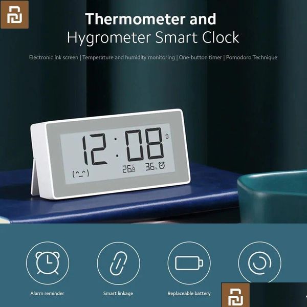 Télécommande intelligente YouPin MMC Température de la température Humidité METTER CAPTEUR DE HAUTE PRÉCISION MAGNÉTIQUE EINK SN TIMER LIGNAGE TRAVAIL POUR MIHOME DHS2Q