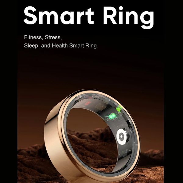 Smart Ring Activity Fitness Tracker Sleep Sleep Sleep Monitor Blood Oxygène Étapes doigt pour iOS Android Men Femmes Cadeaux 240507