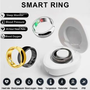 Smart Ring Est Intelligent draagbaar apparaat voor mannen Women Bluetooth Hartslag Slaap Gezondheid Monitor Waterdicht voor iOS Android 240408
