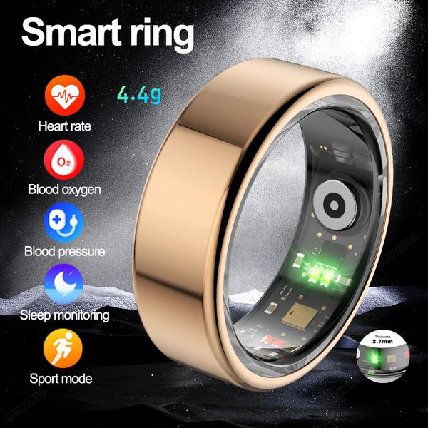 Smart Ring Health Heart Heart Oxygen Sleep Monitor IP68 Rastreador de fitness deportivo impermeable para Android IOS 240415