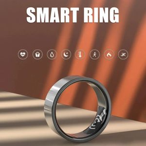 Smart Ring Health Tracker Fréquence cardiaque Pression artérielle Oxygène sanguin Température corporelle étanche avec bac de chargement pour hommes femmes 240314